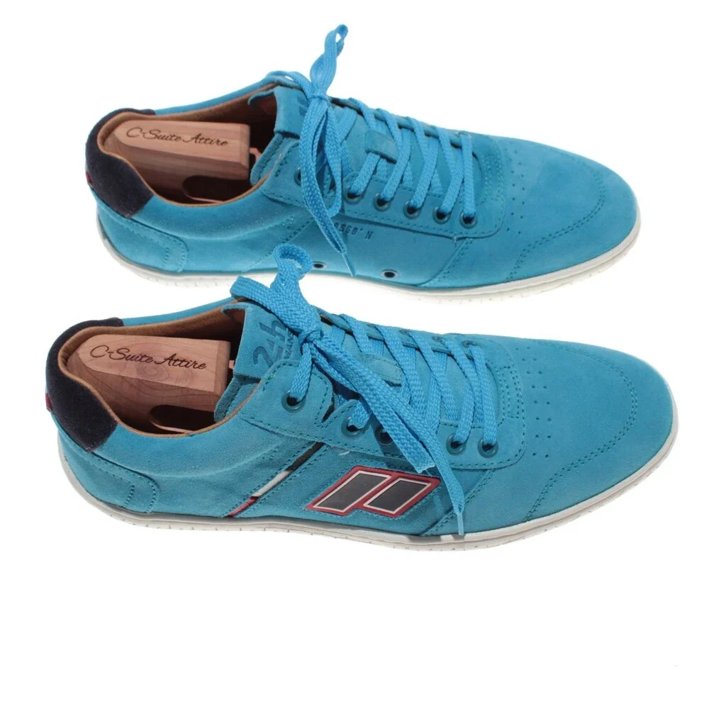 Piloti NWB Circuit Lace Up Driving Sneakers Size 8.5 US in Blue Suede